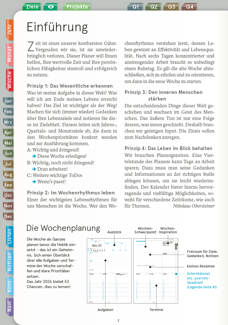 Digital Planner | Business 2027 | mit Navigation, einseitig