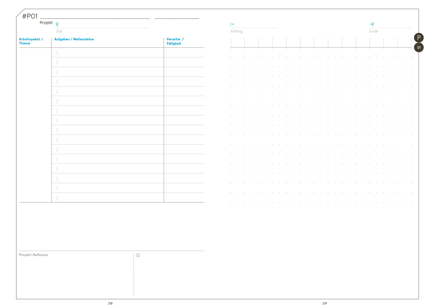 Druckversion doppelseitig - Business-Einlagen A5 2027, inkl. Planungstools und Notizteil