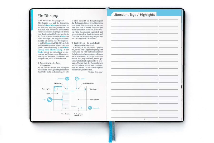 weekview DayBook A6+ &ndash; Einf&uuml;hrung und &Uuml;bersicht Tage und Highlights