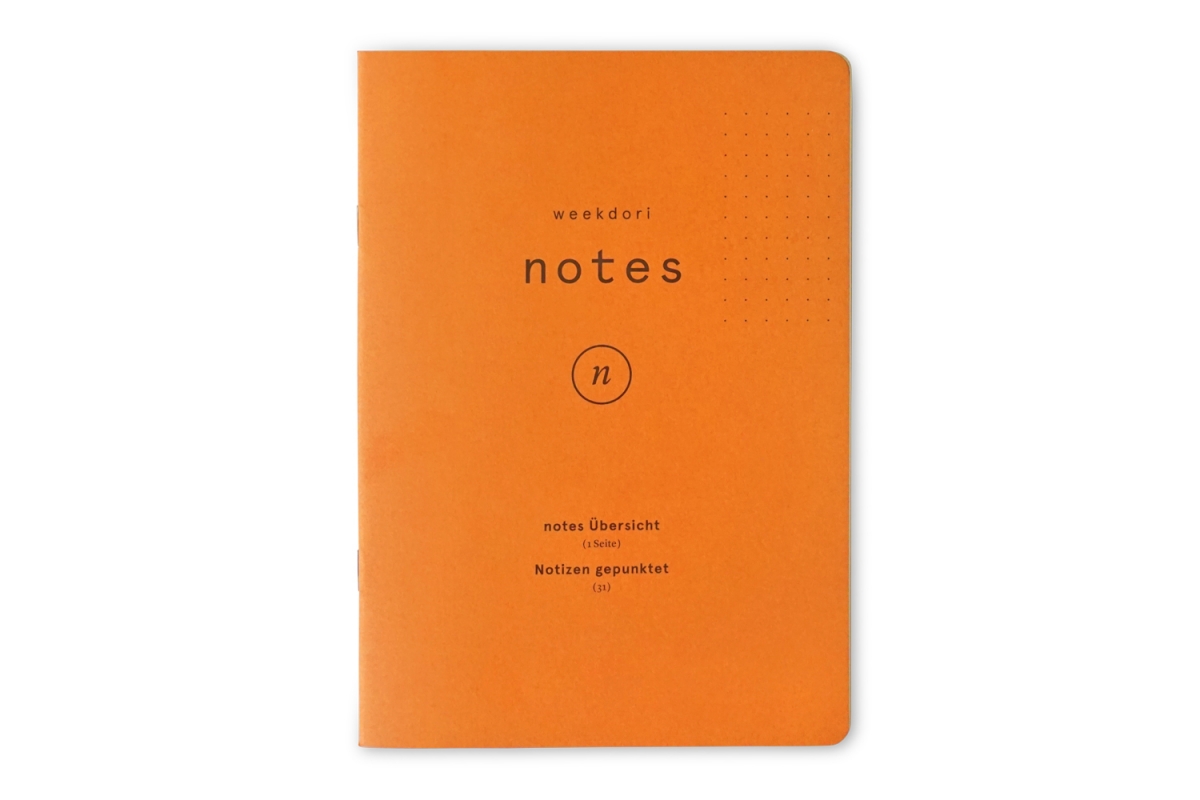 weekdori notes A6 aus Gmund Papier gefertigt (geeignet für Traveler's notebooks und Dori-Systeme)
