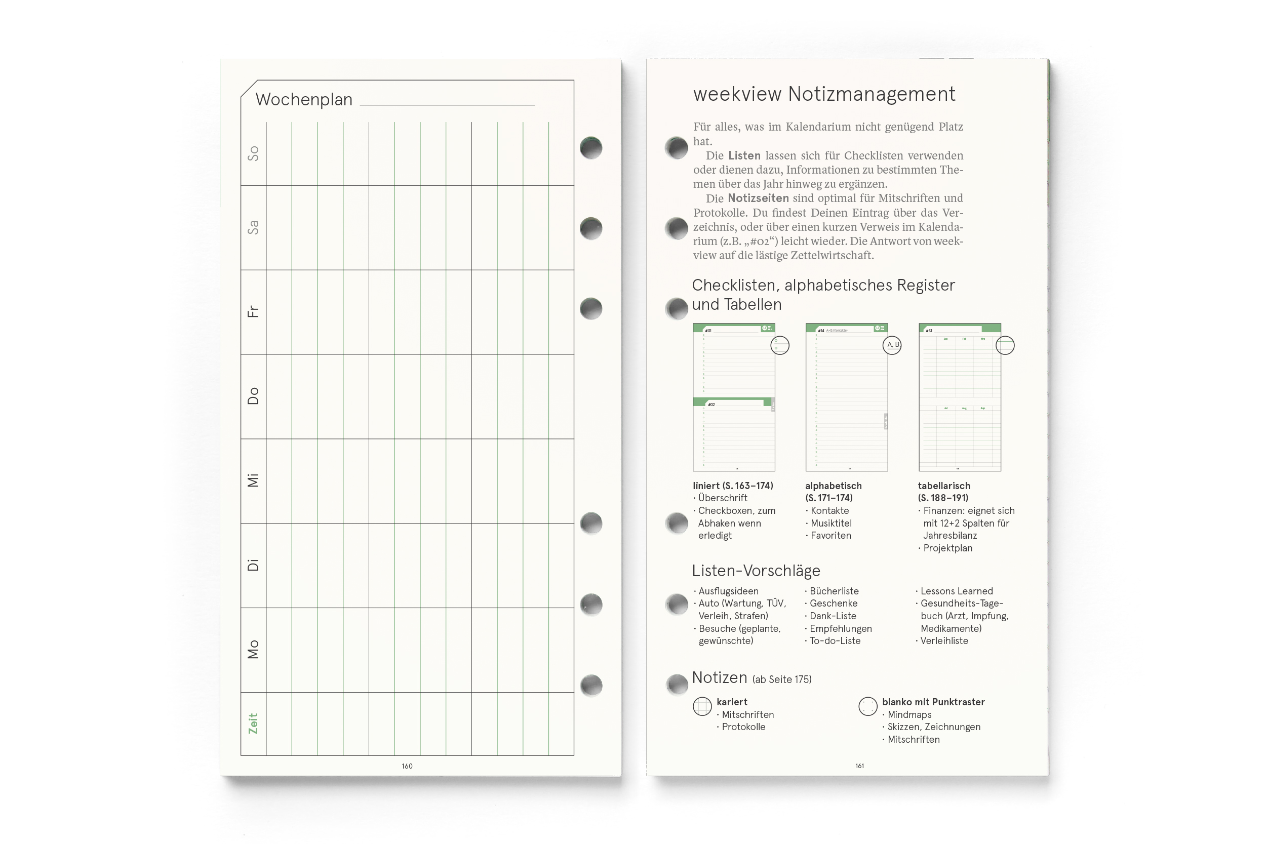 Personal-Einlagen 2027, Filofax-A6-Lochung