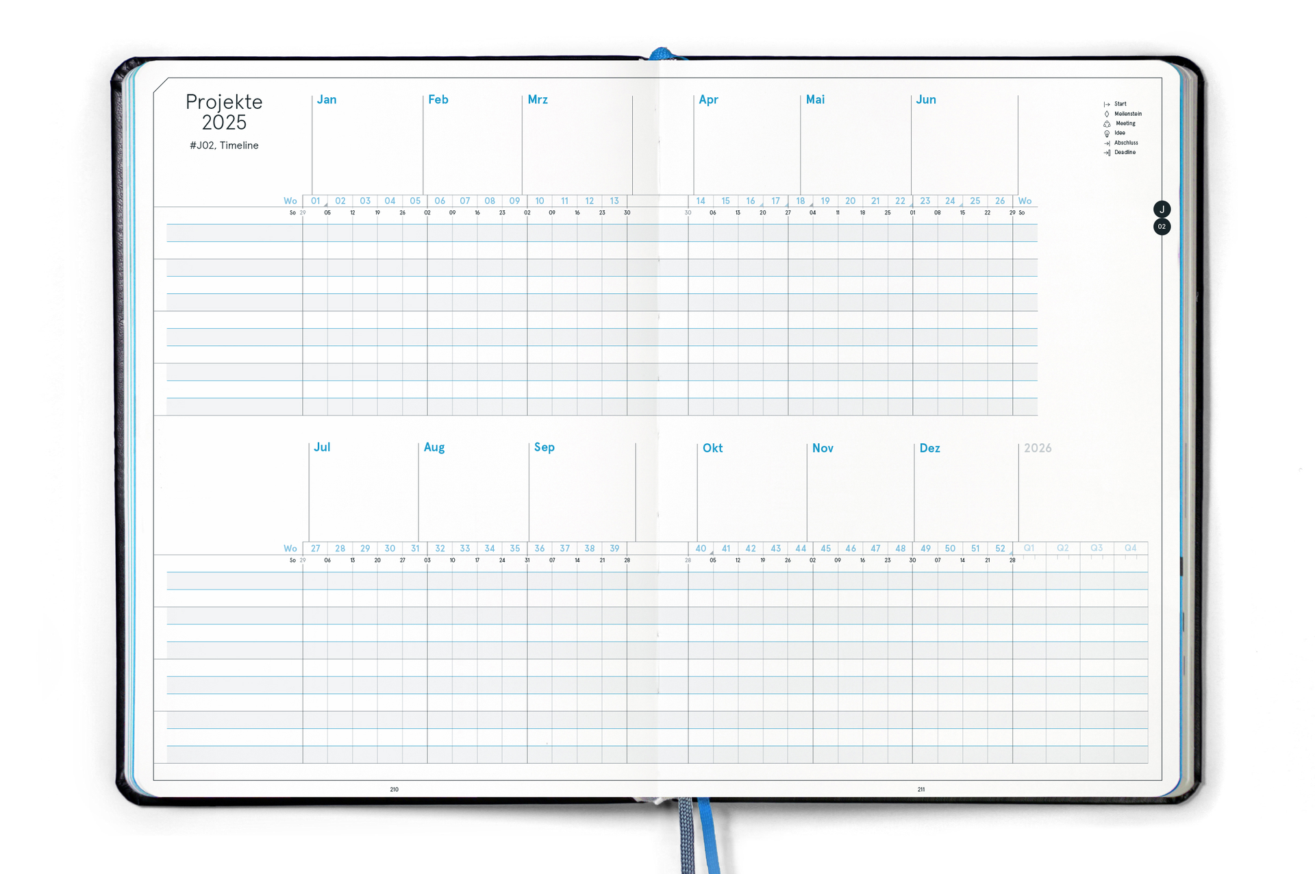 weekview Business Planner Pro A4 2027 – Erfolgsplaner im Großformat