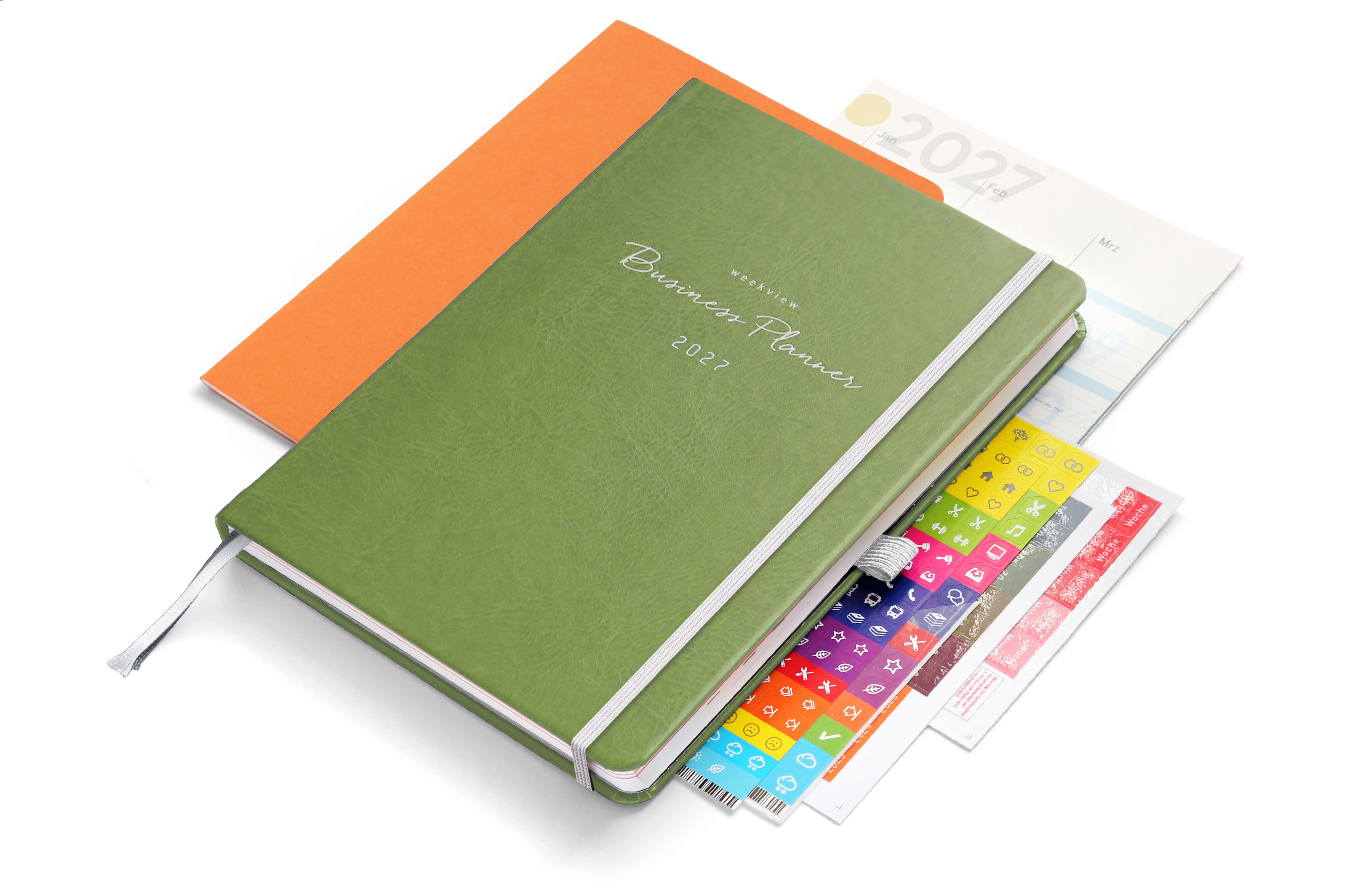 weekview Business Planner 2027 A5+ Premium | Olive Green Edition