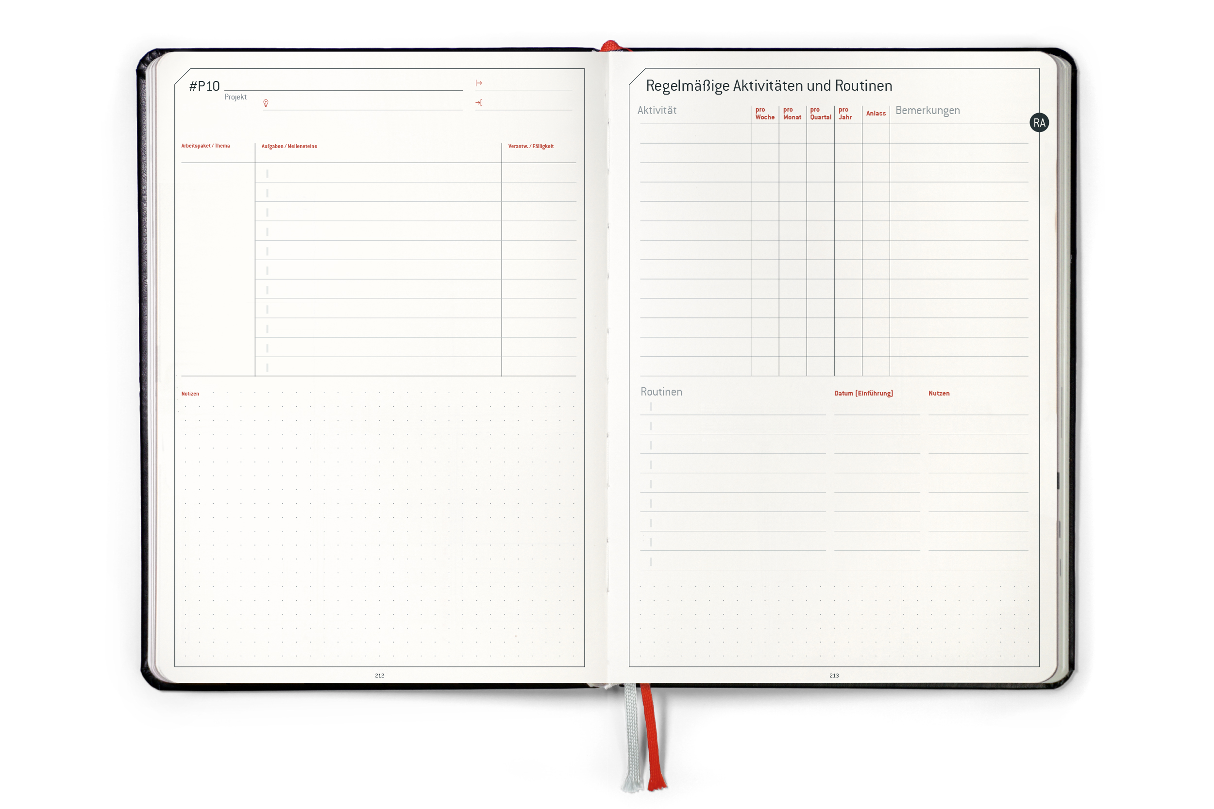 weekview Business Planner 2026 Classic – A5+ Erfolgsplaner mit Wochen- & Quartalsplanung | Black