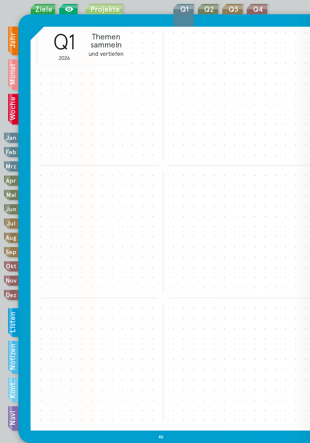 Digital Planner | Business 2026 | mit Navigation, einseitig