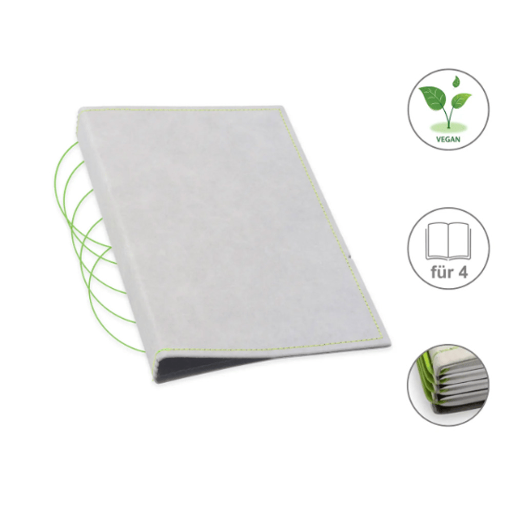 A5 Hülle 4er Texon Stone/Grün inkl. ElastiXs