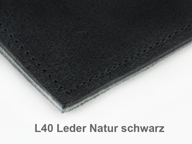 X17 A5 Hülle 4er Leder Natur Schwarz inkl. ElastiXs