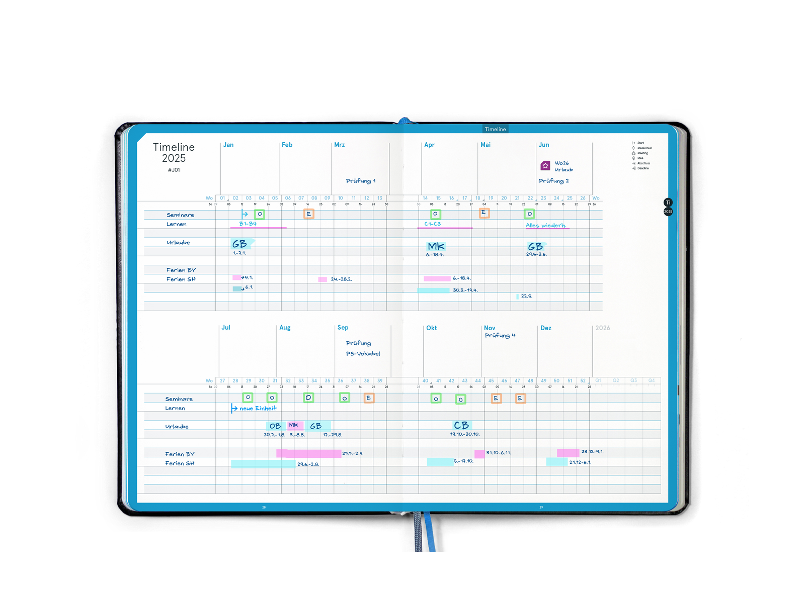 Business Planner Pro A4 — Timeline 2027