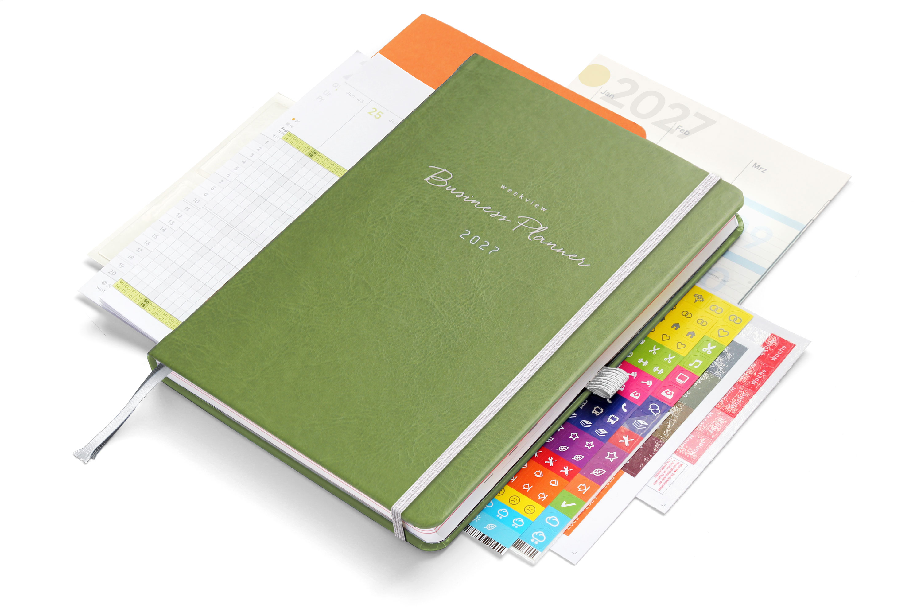 weekview Business Planner 2027 A5+ Premium Plus | Olive Green Edition