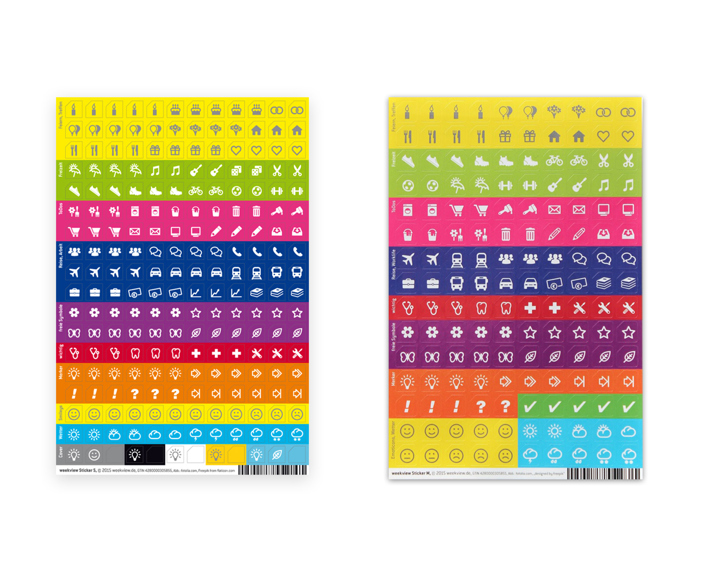 weekview Tabs 2027 – stick-on index tabs