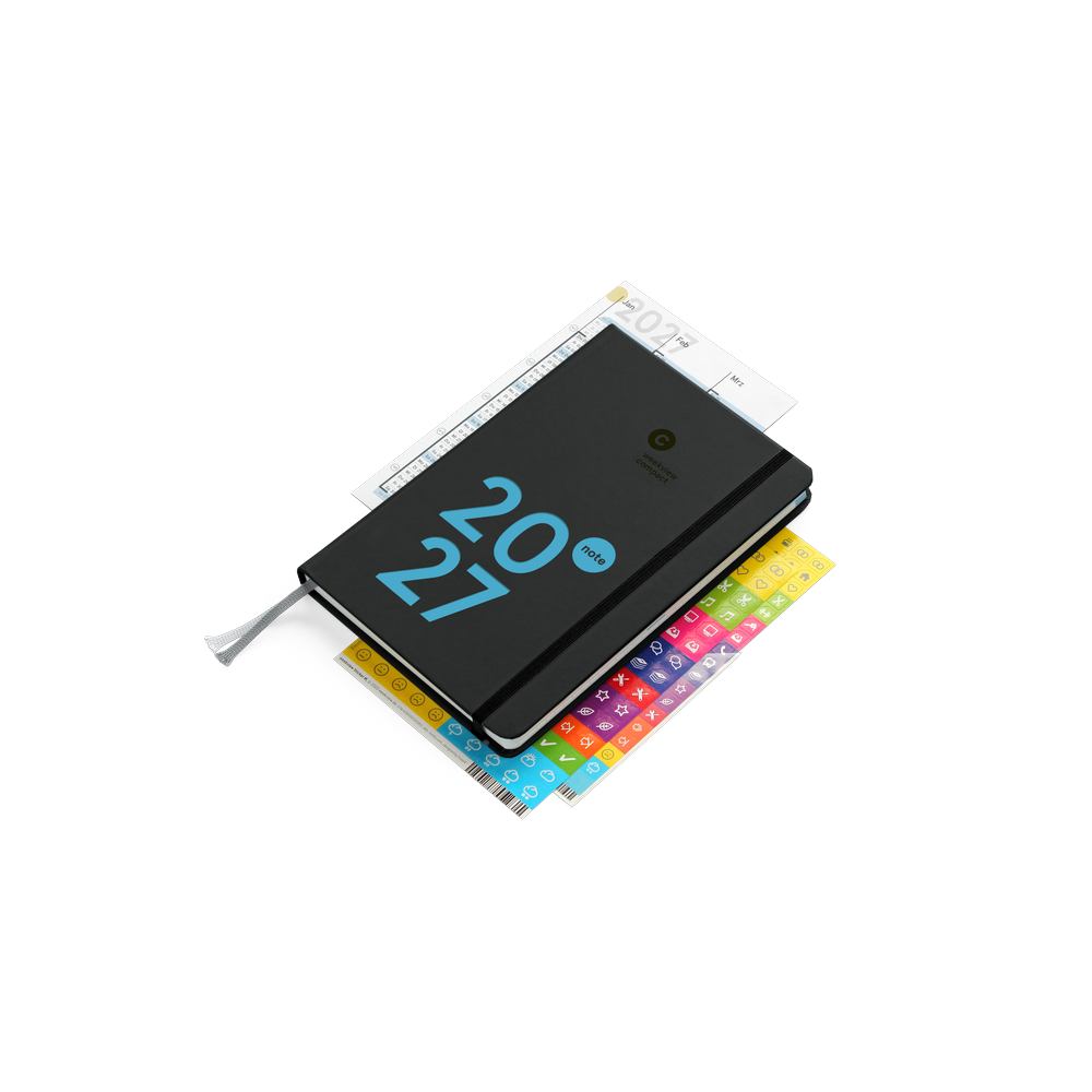 weekview compact note 2027 A6+ Black, cut out