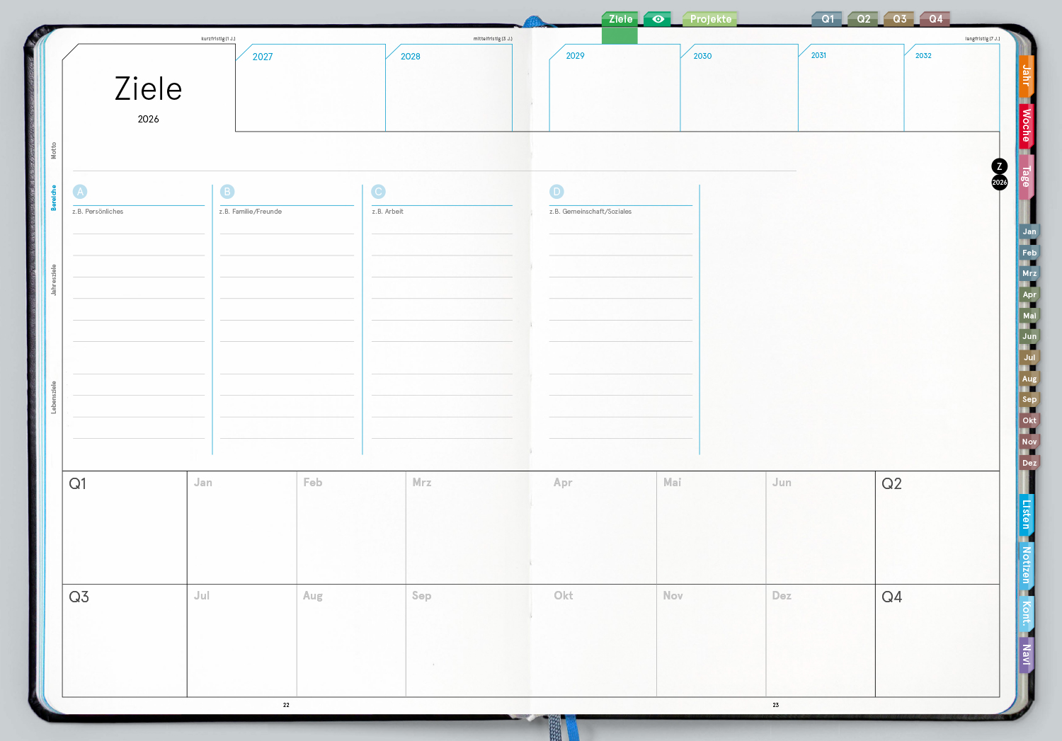 Digital Planner Pro | A4 Business 2026 | mit Navigation