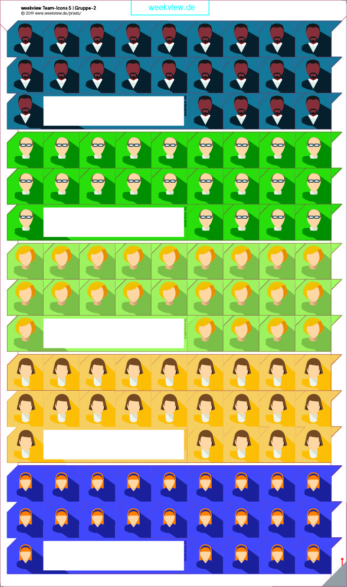 weekview Team Icon Set People S – Symbole für Scrum, Kanban & agiles Arbeiten