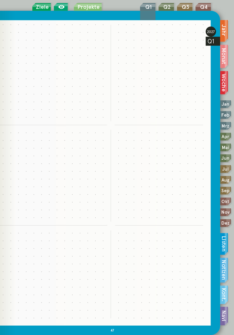 Digital Planner | Business 2027 | mit Navigation, einseitig