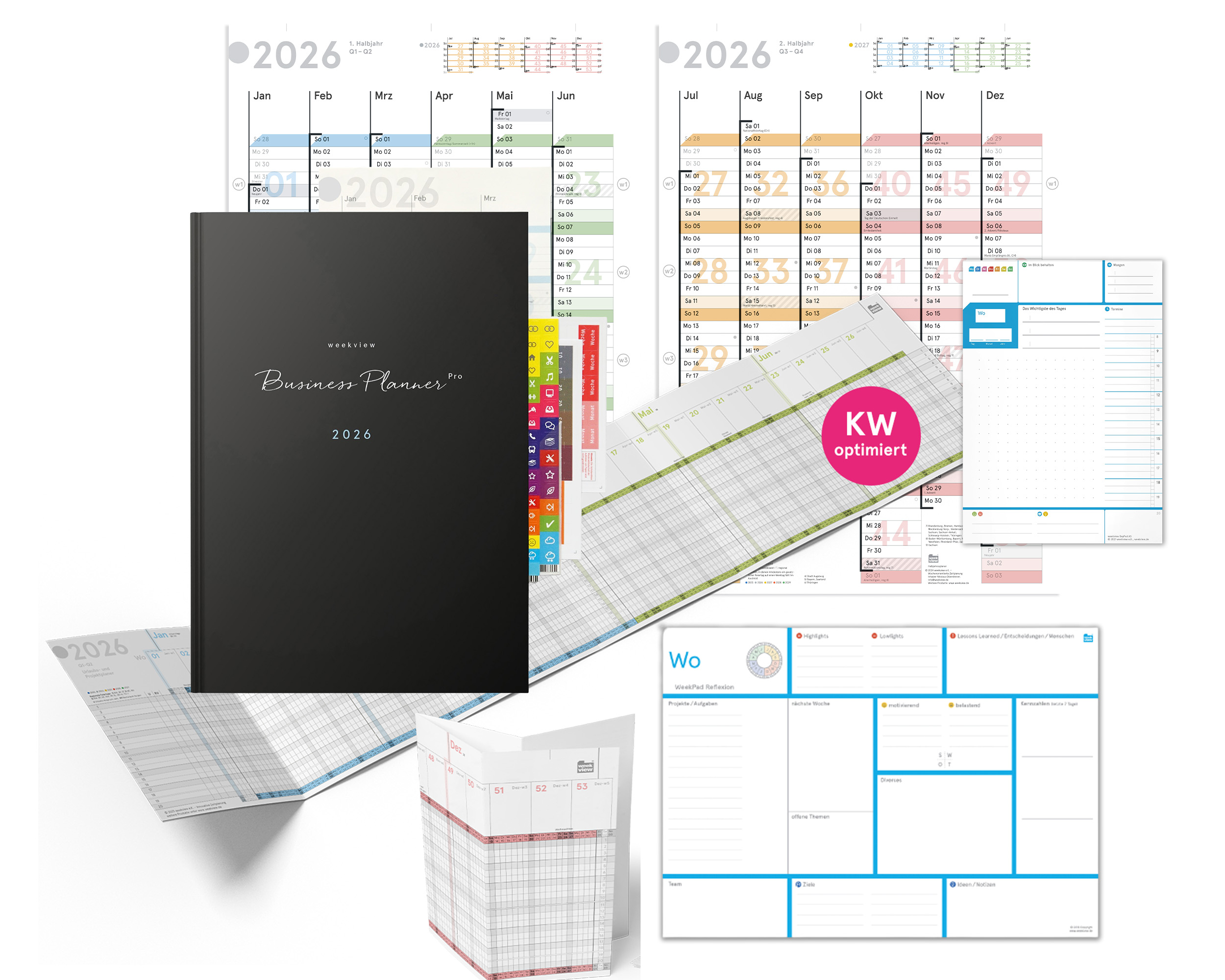 weekview Business Planner Pro A4 2027 Bundle Pads