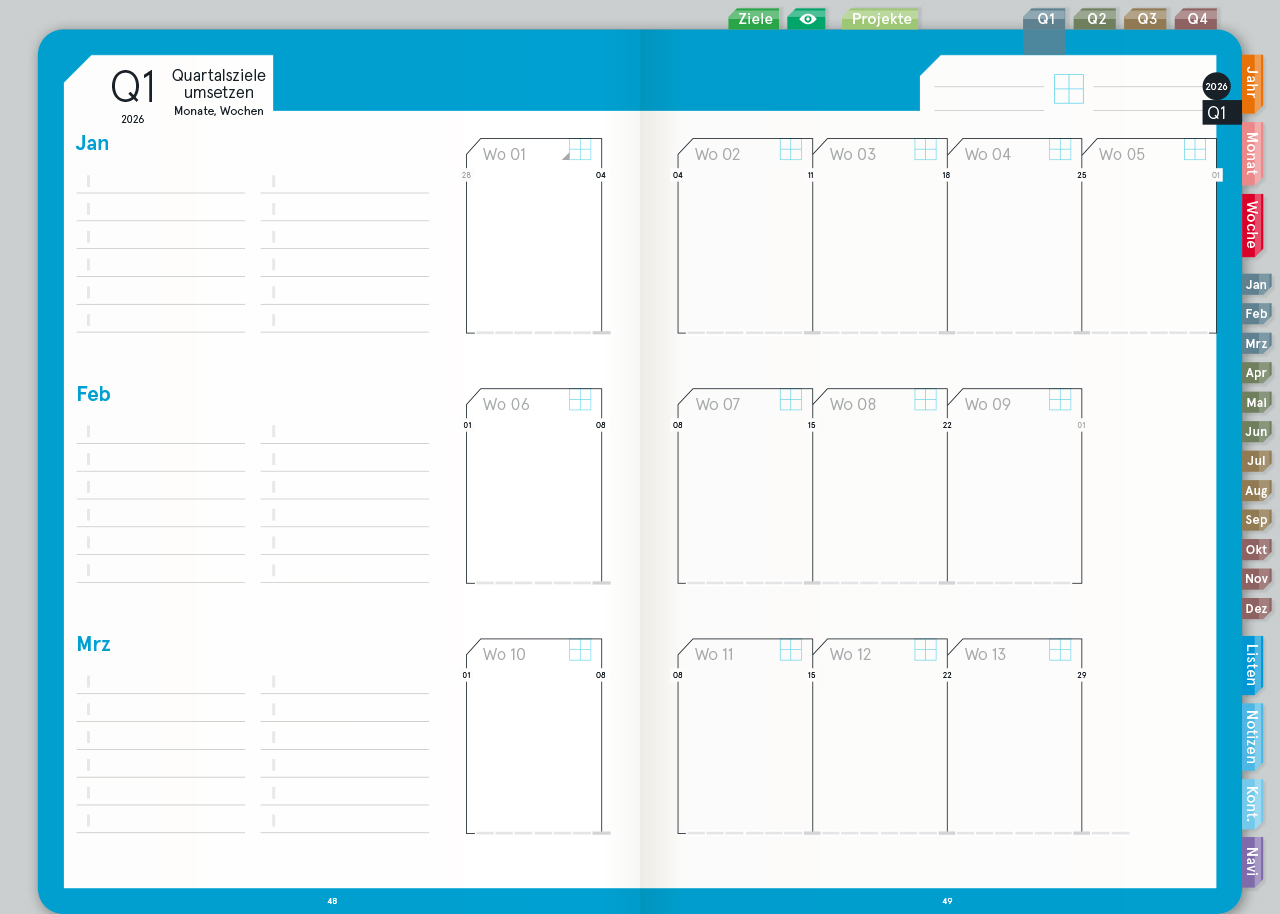 Digital Planner | Business 2026 | mit Navigation