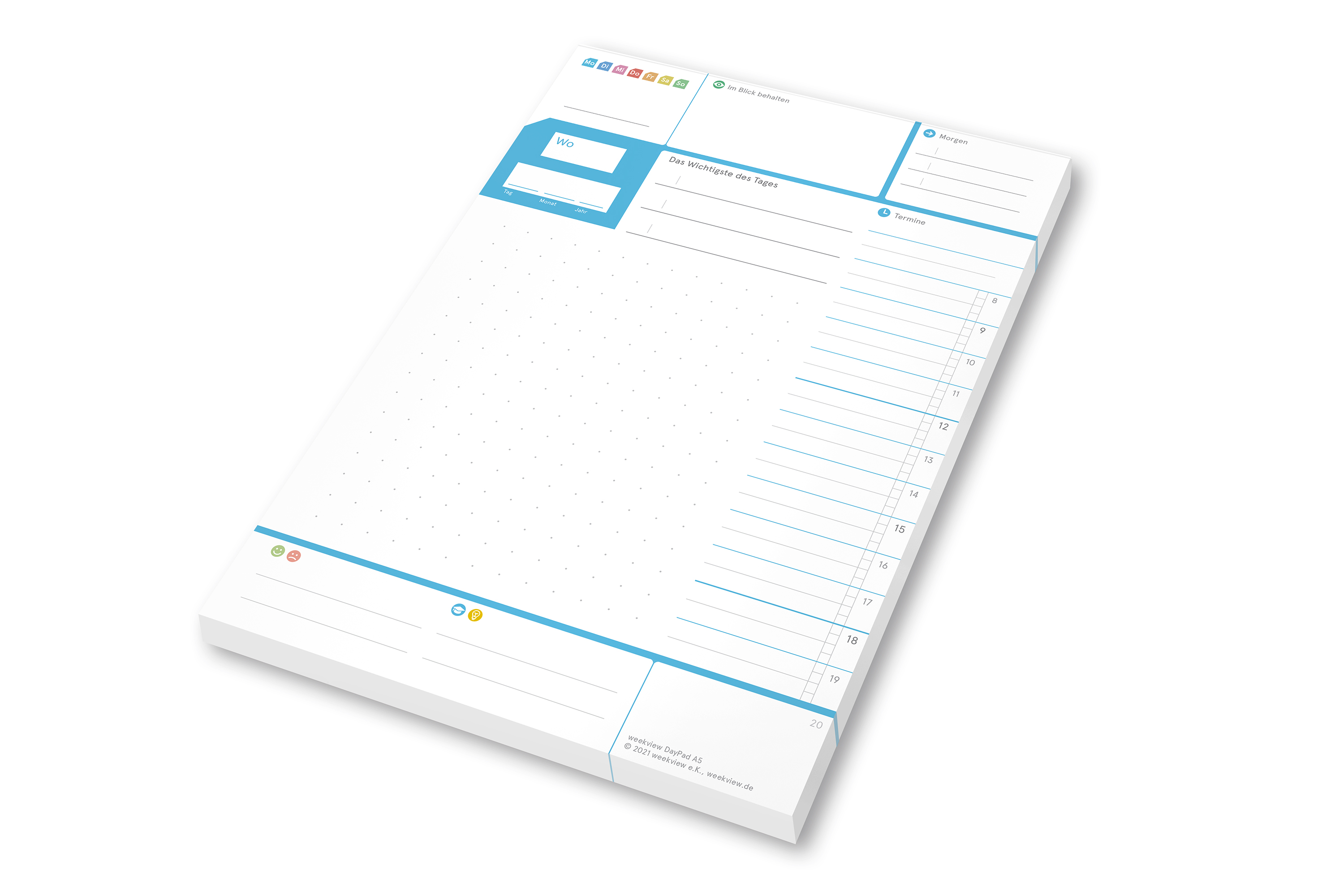 weekview A5 DayPad 3.0 | Der NotizBlock für das Wichtigste des Tages