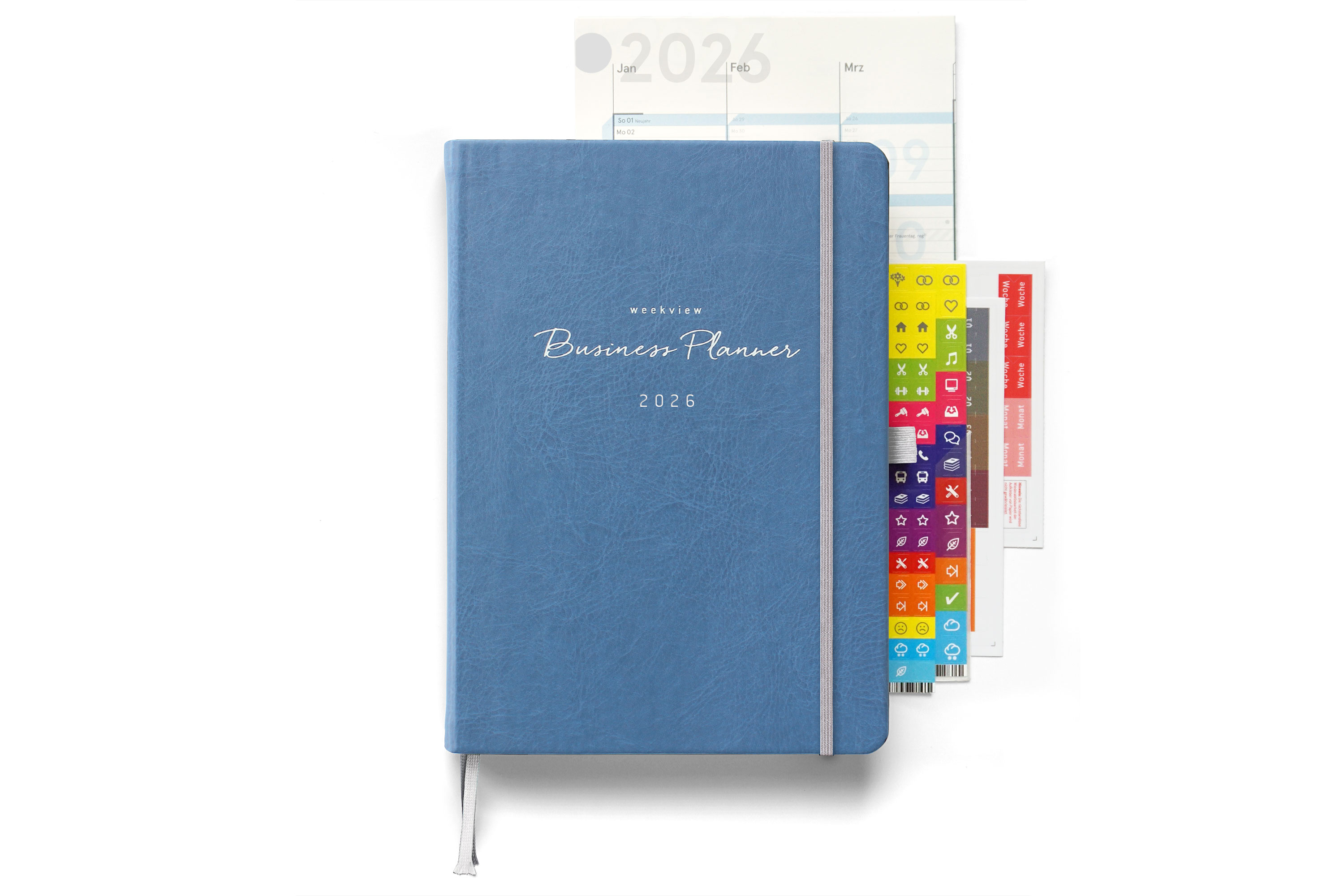 weekview Business Planner 2026 Plus – A5+ Erfolgsplaner mit Wochen- & Quartalsplanung | Blue