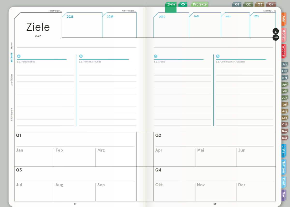 Digital Planner | Business 2027 | mit Navigation, doppelseitig