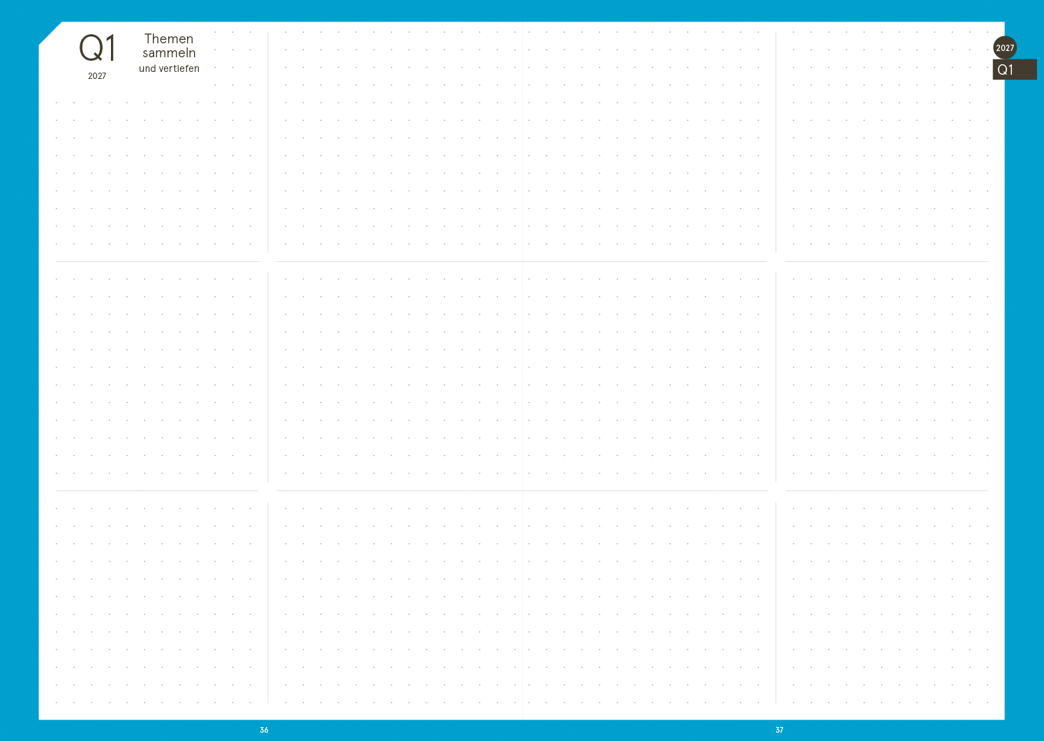 Druckversion doppelseitig - Business-Einlagen A5 2027, inkl. Planungstools und Notizteil