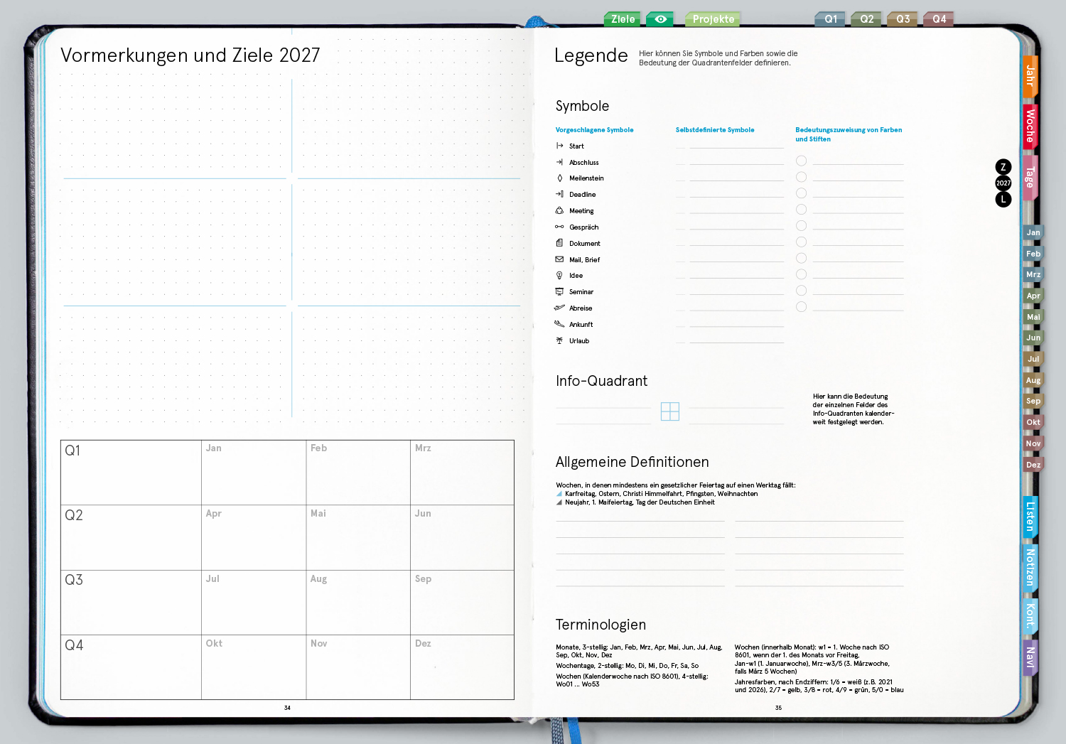 Digital Planner Pro | A4 Business 2026 | mit Navigation