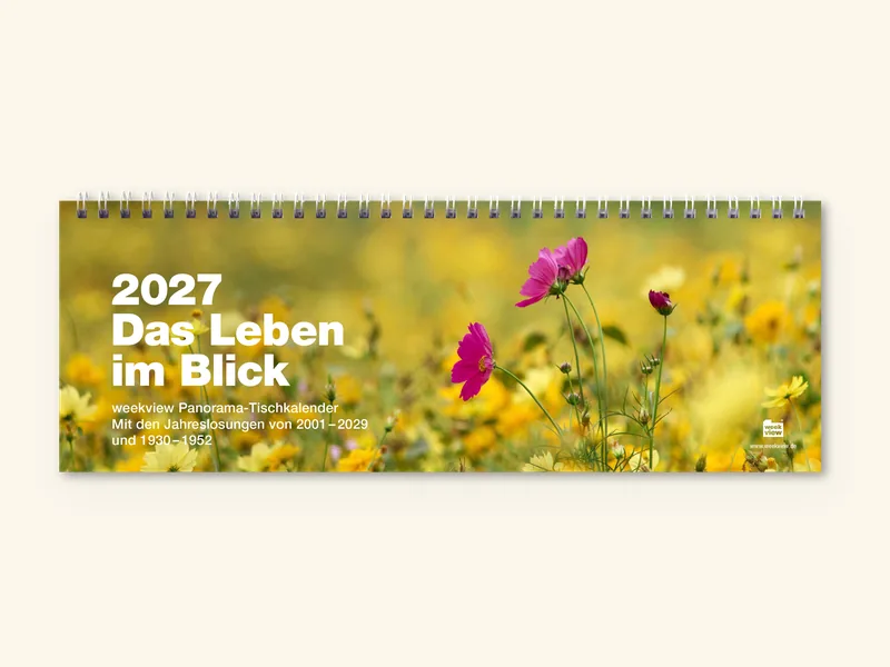 weekview Panorama Tischkalender 2027