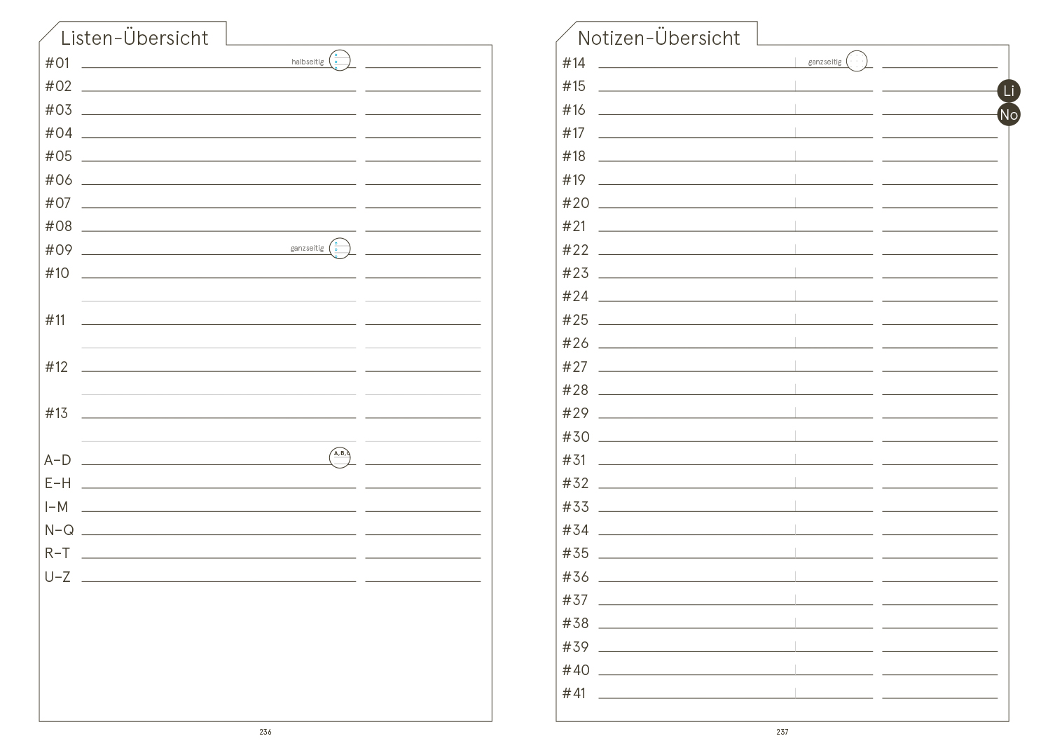 Druckversion doppelseitig - Business-Einlagen A5 2027, inkl. Planungstools und Notizteil