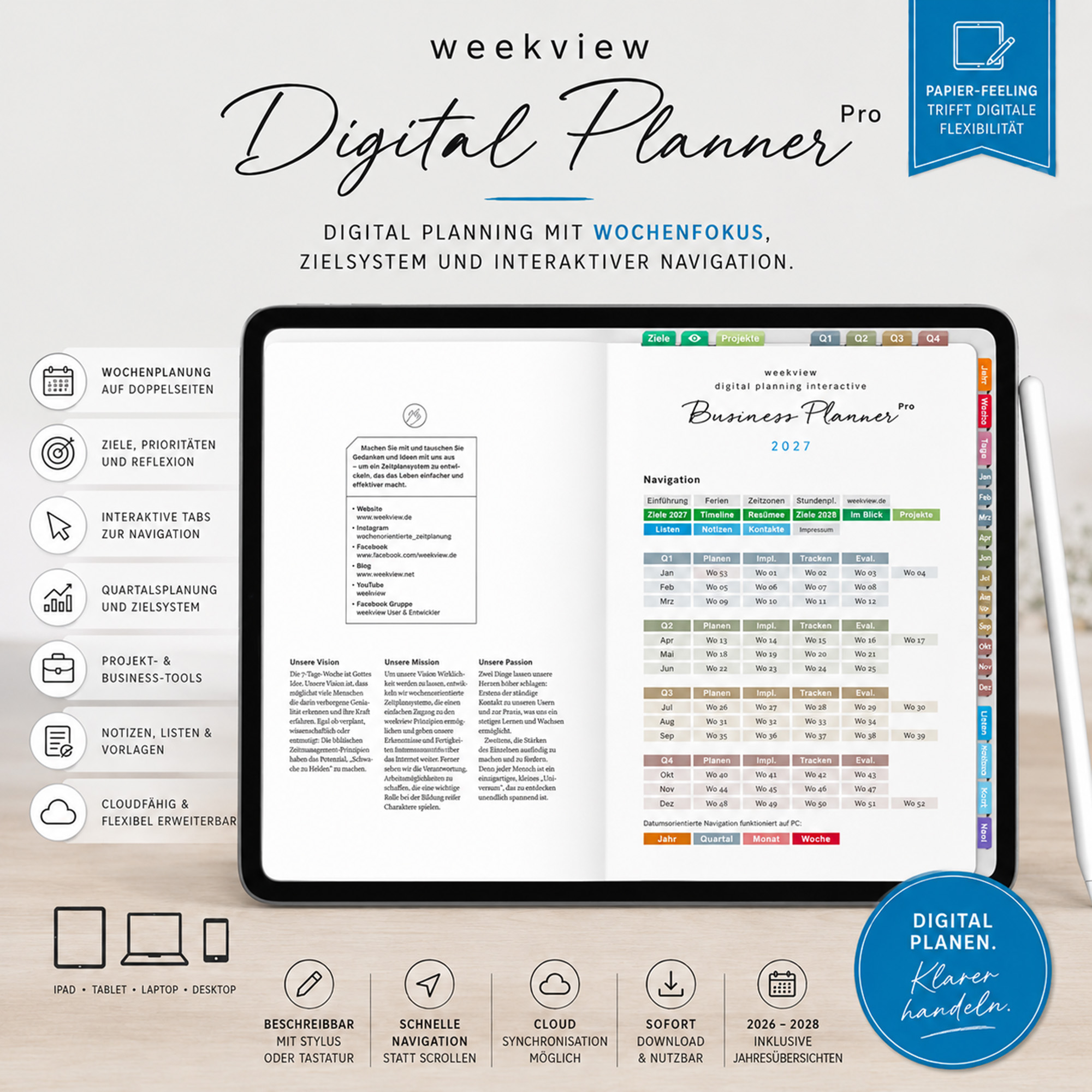 Digital Planner Pro A4 Business 2027