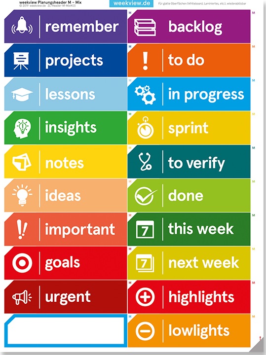 weekview QuartalsBoard A2h | abwischbar