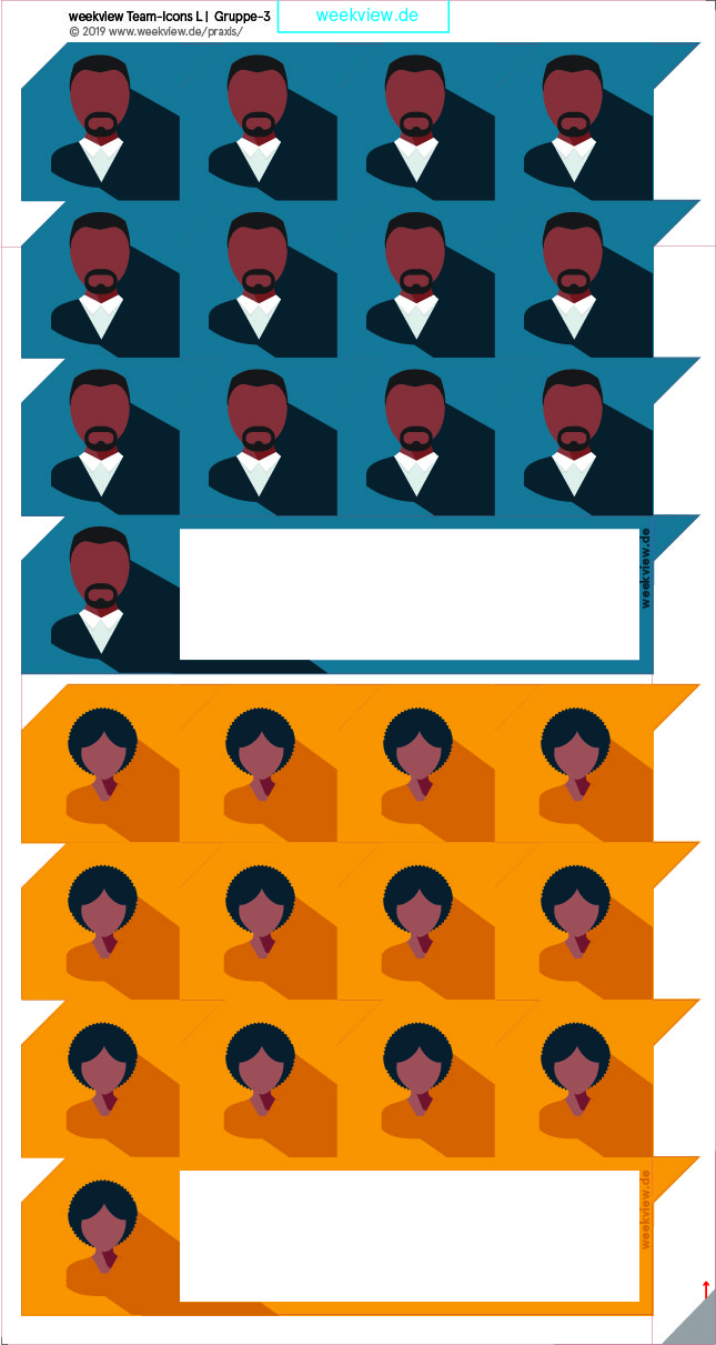 weekview Team Icon Set People L – Symbole für Scrum, Kanban & agiles Arbeiten