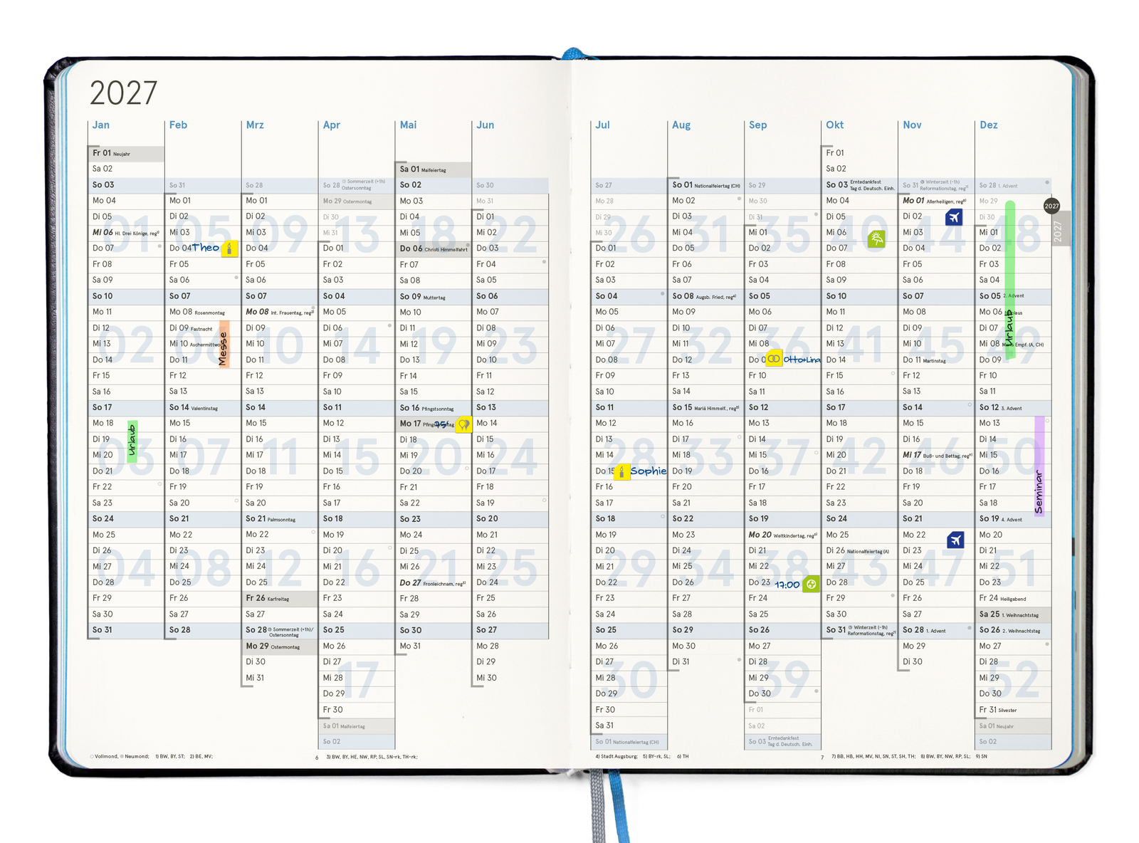 Business Planner Pro A4 — Jahresübersicht