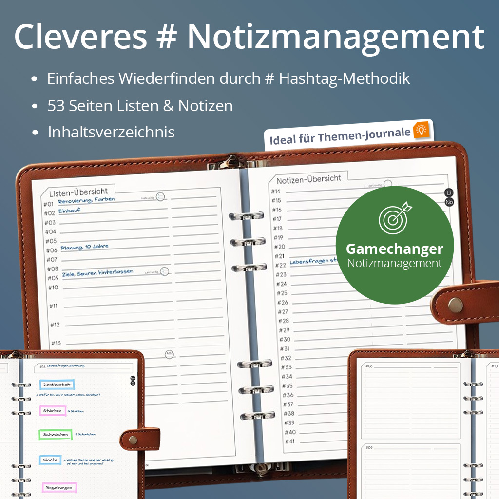 Business-Einlagen A5 2026 – Planungssystem mit Wochen- & Quartalsplanung | Filofax-A5-Lochung