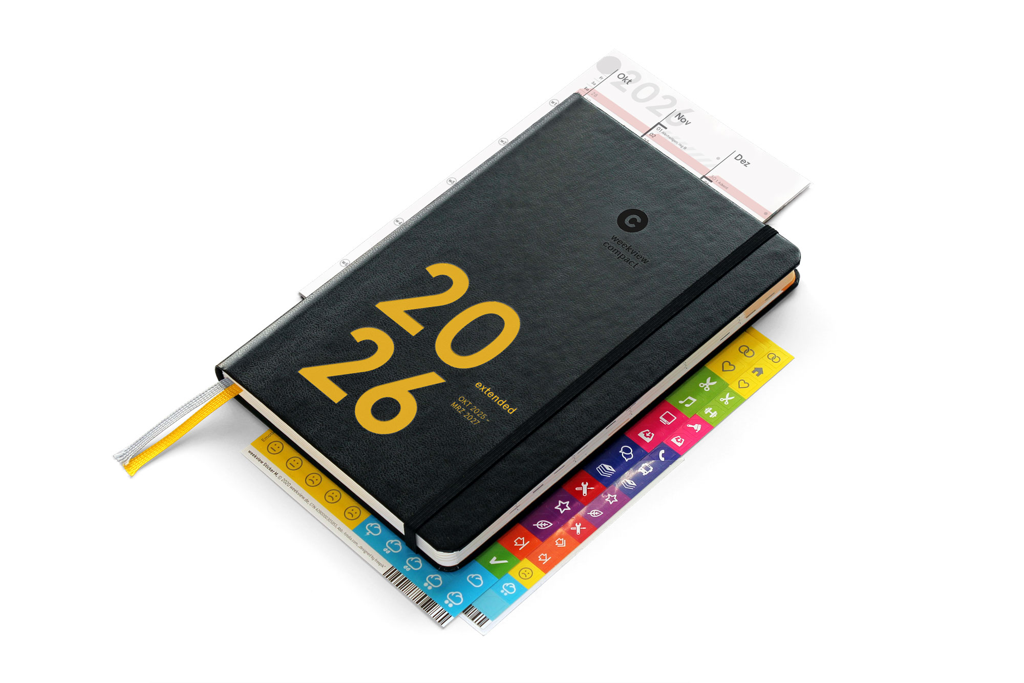 weekview compact extended 2026 – der clevere Wochenplaner (A6+, 18 Monate)