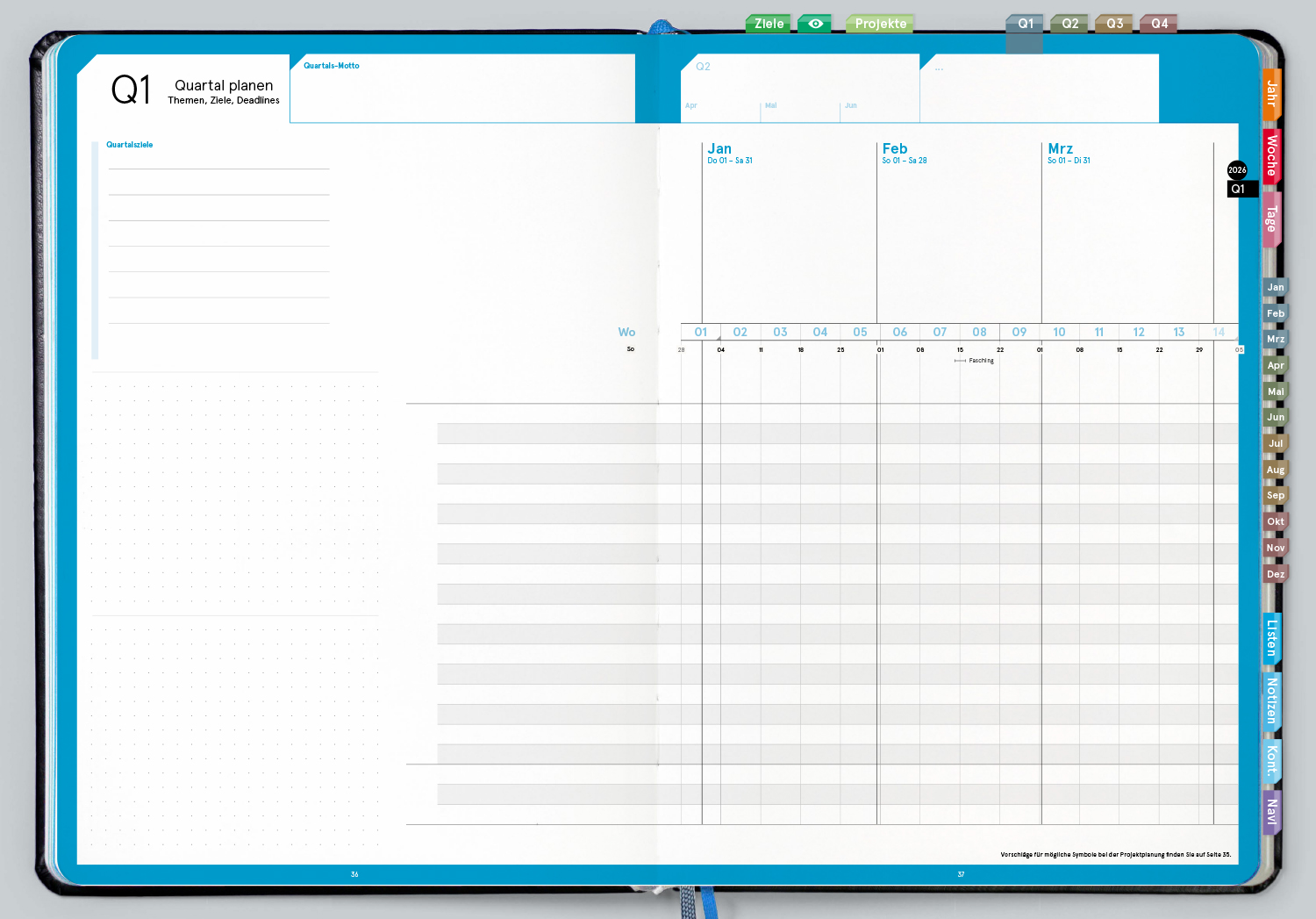 Digital Planner Pro | A4 Business 2026 | mit Navigation