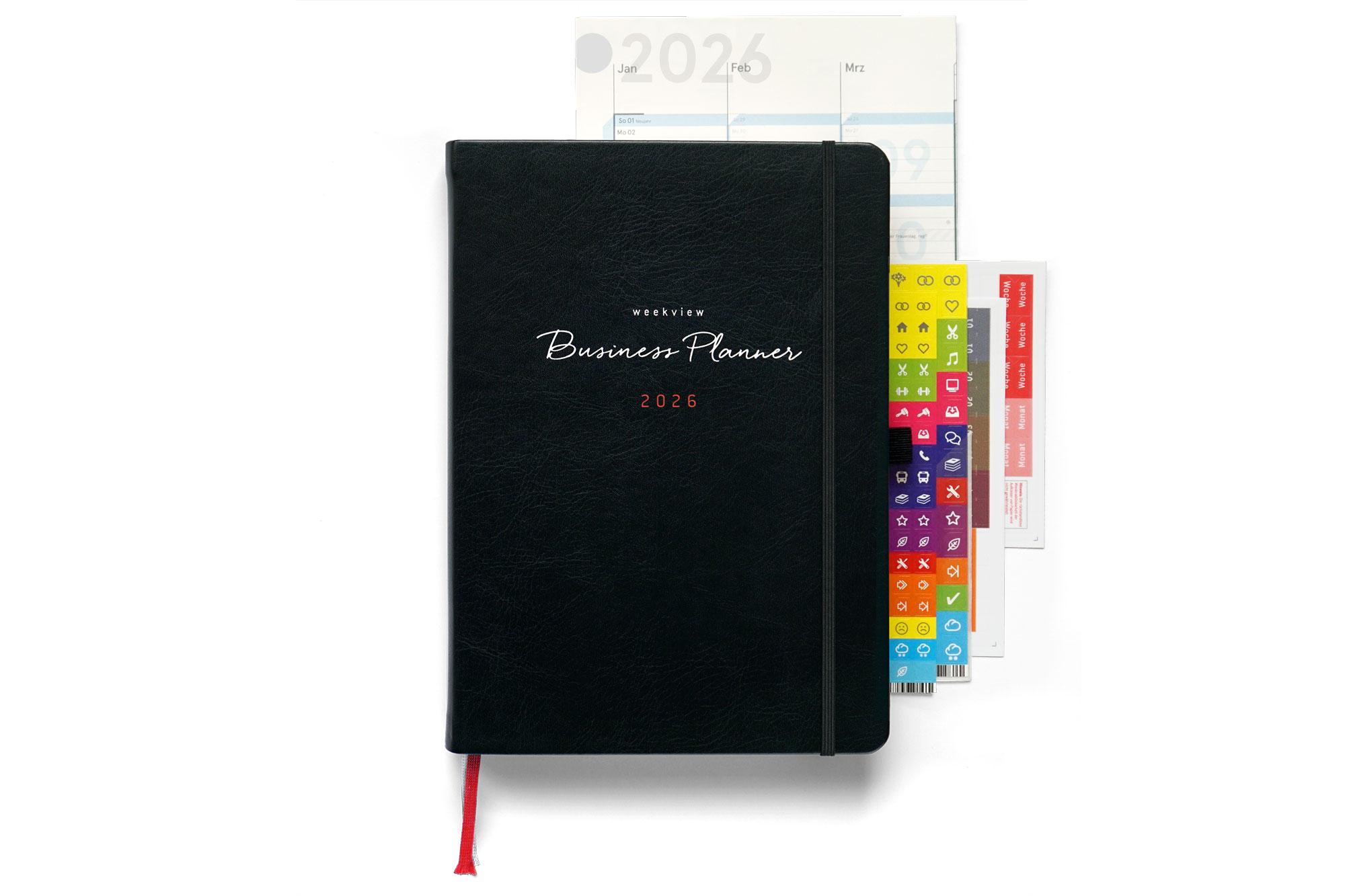 weekview Business Planner 2026 Plus – A5+ success planner with weekly & quarterly planning | Black