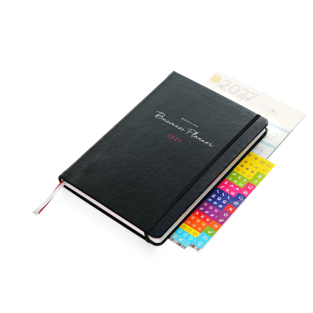 weekview Business Planner 2027 A5+ Black, cut out