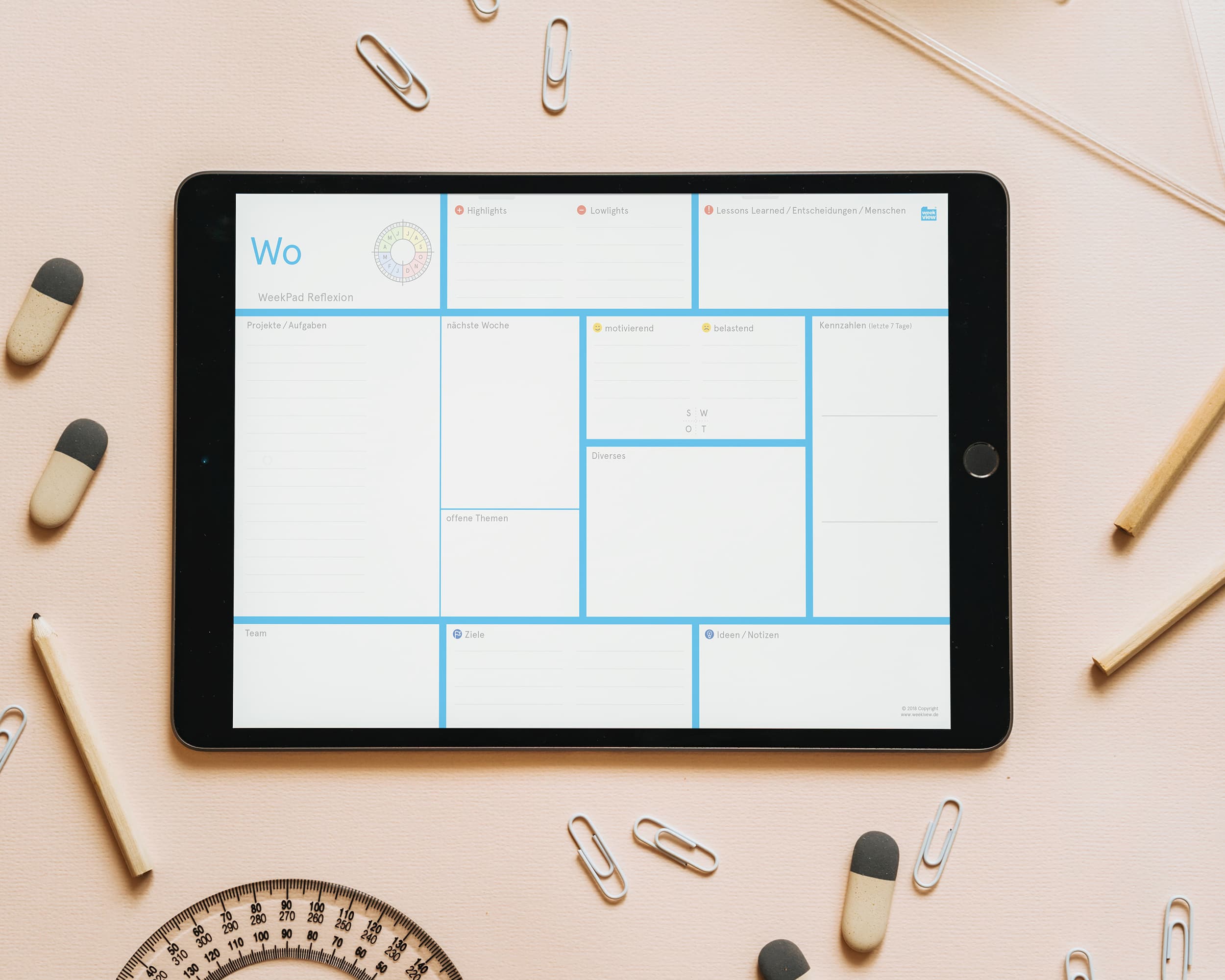 PDF | weekPad A4 | Reflexion