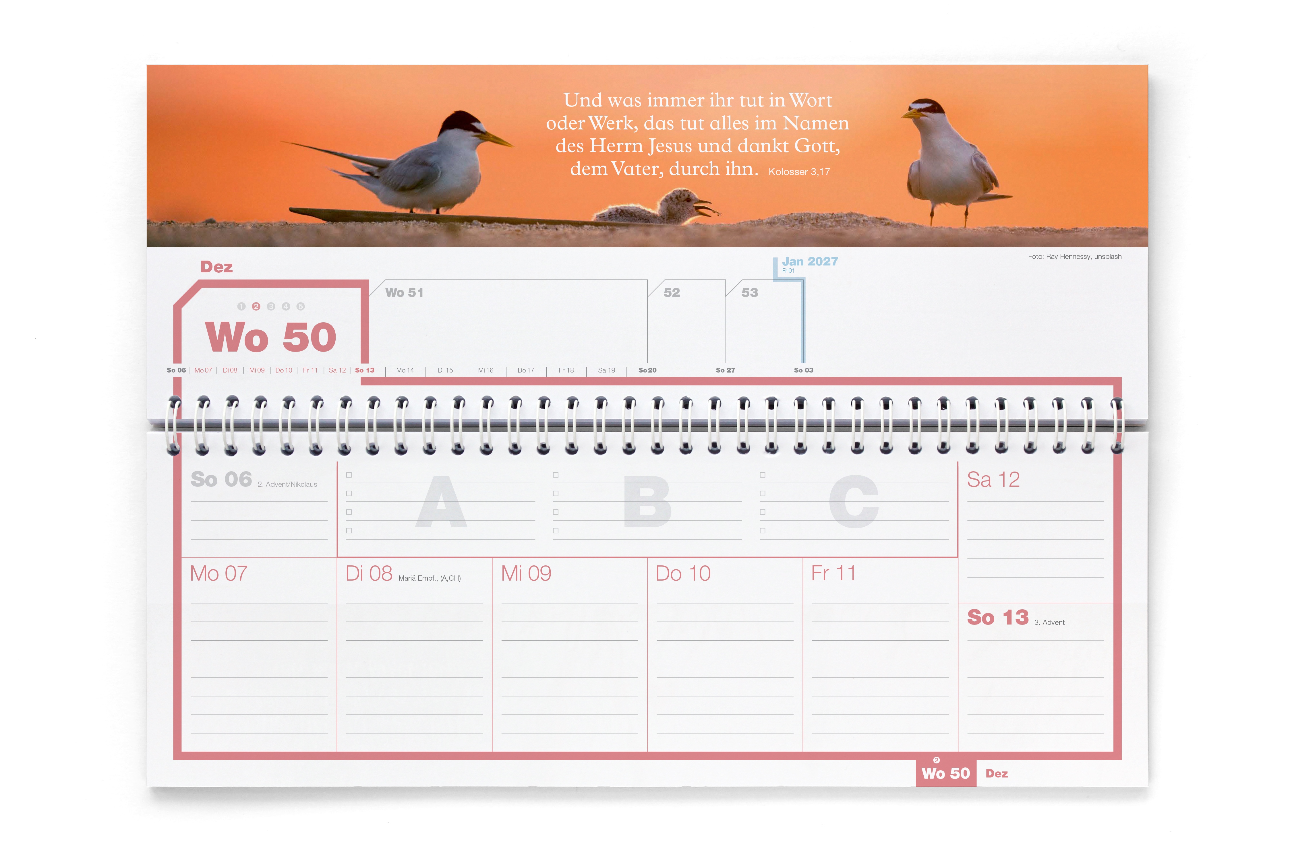 Panorama Tischkalender 2026