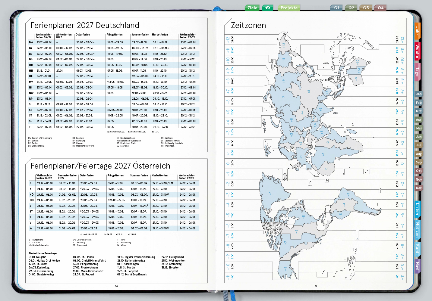 Digital Planner Pro | A4 Business 2027 | mit Navigation