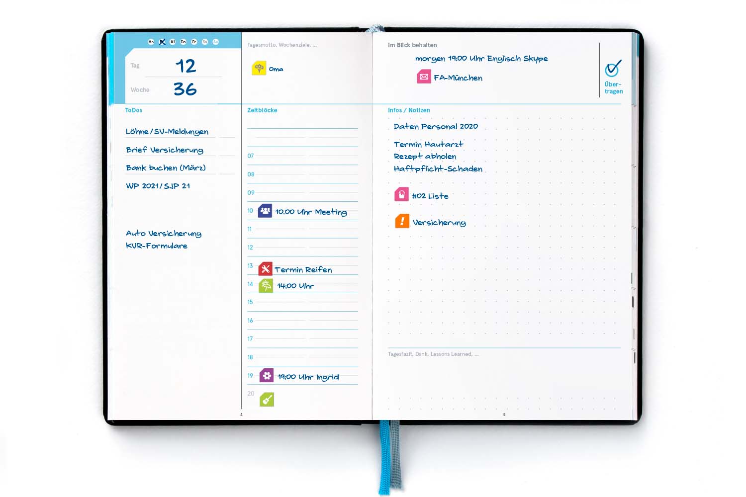 weekview DayBook – Classic | Tagesplaner mit Tagesmanagement