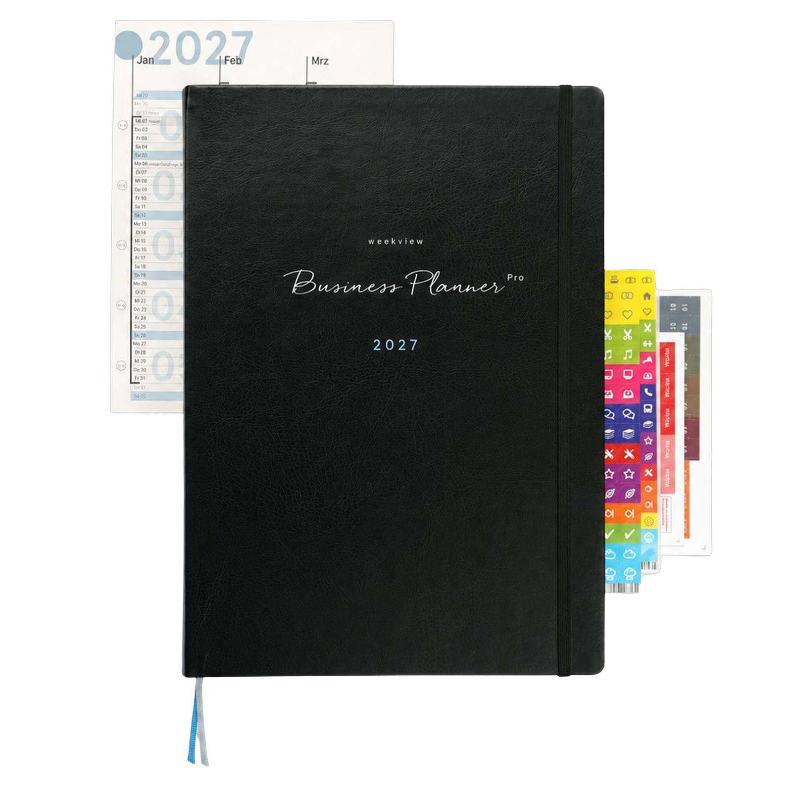weekview Business Planner Pro A4 2027 Hardcover mit Zubehör