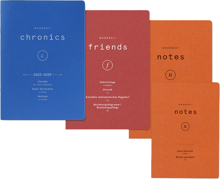 weekdoris Notizhefte A5 und A6 aus Gmund-Papier &ndash; dotted, sketch, feinkariert