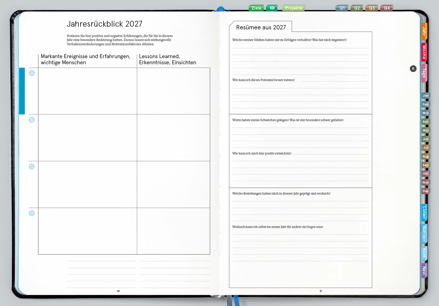 Digital Planner Pro | A4 Business 2027 | mit Navigation
