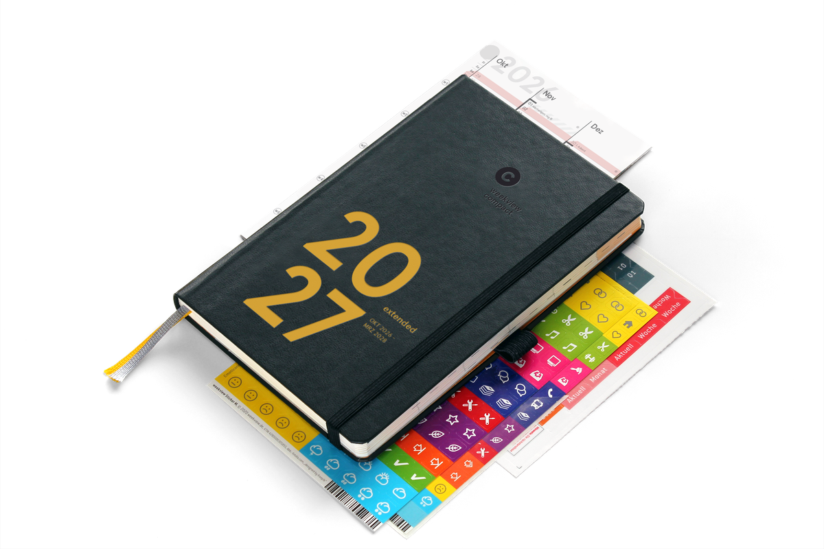 weekview compact extended 2027 — Black Plus mit Zubehör