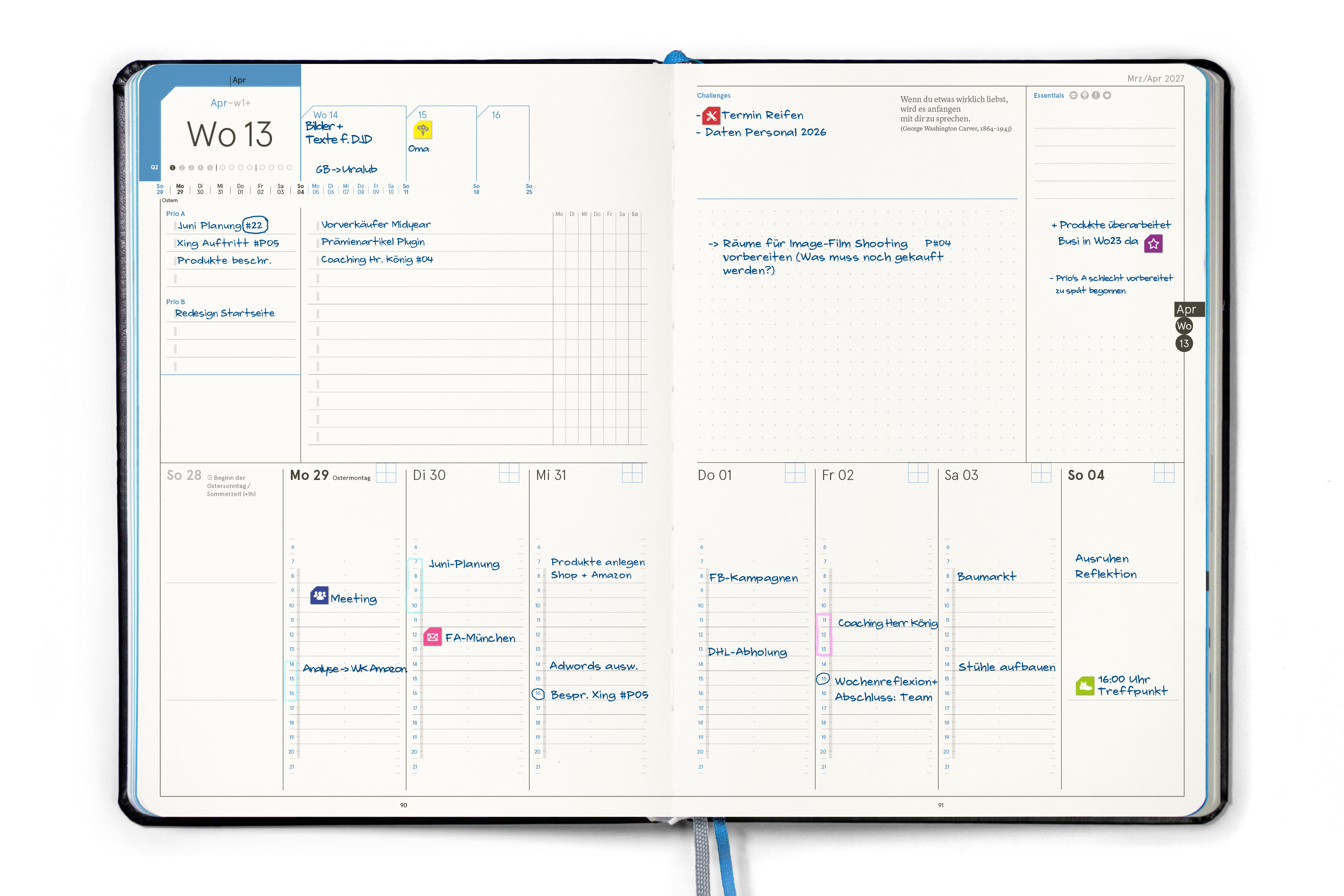 weekview Business Planner Pro A4 2027 – Terminplaner im Großformat