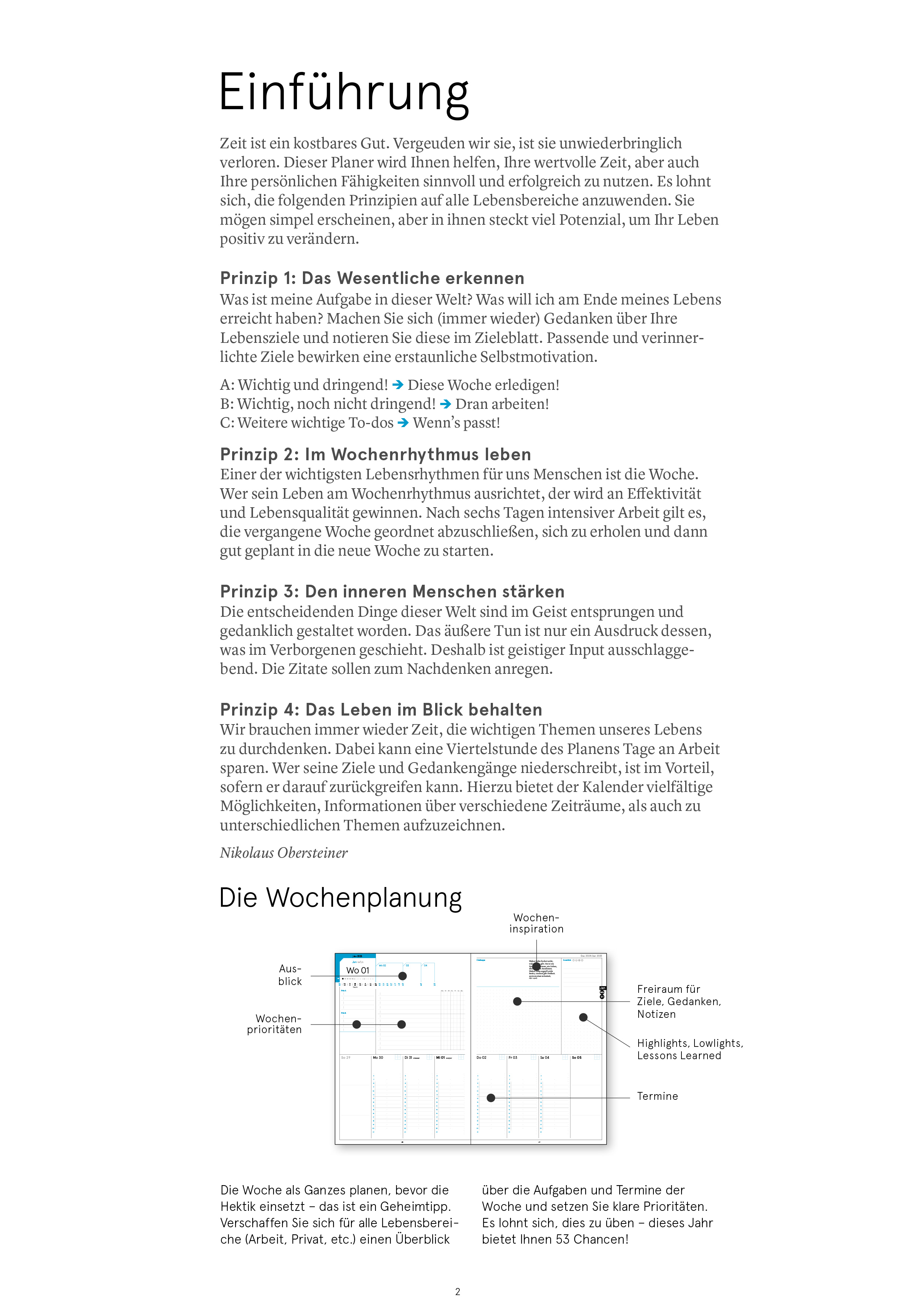 Druckversion (PDF) | A4-Planer 2026 | einseitig zum Selbstausdruck