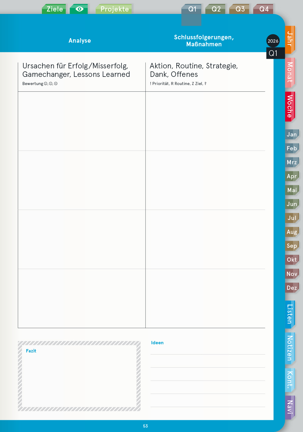 Digital Planner | Business 2026 | mit Navigation, einseitig