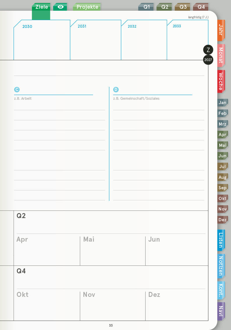 Digital Planner | Business 2027 | mit Navigation, einseitig