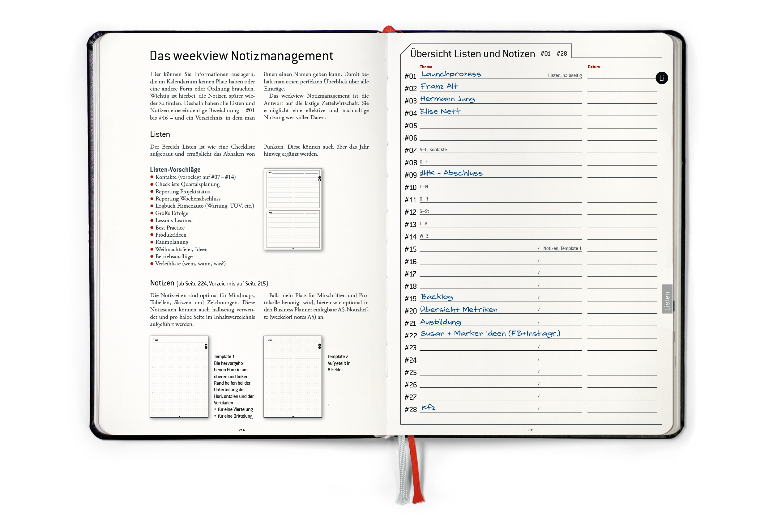 weekview Business Planner 2026 Classic – A5+ Erfolgsplaner mit Wochen- & Quartalsplanung | Black