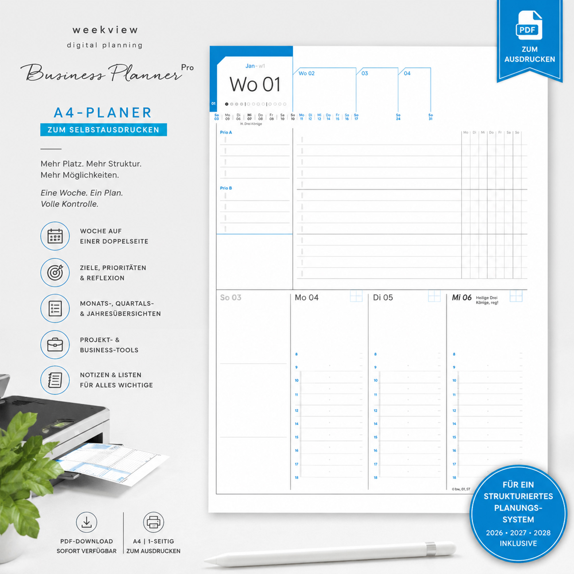 Druckversion (PDF) A4-Planer 2027